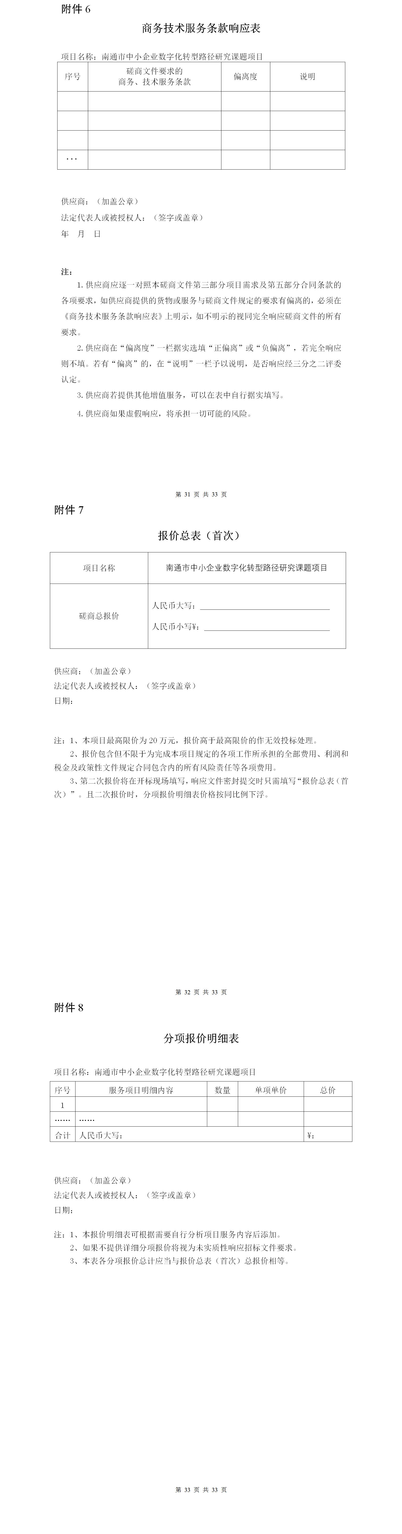 南通市中小企业数字化转型路径研究课题项目竞争性磋商文件公告